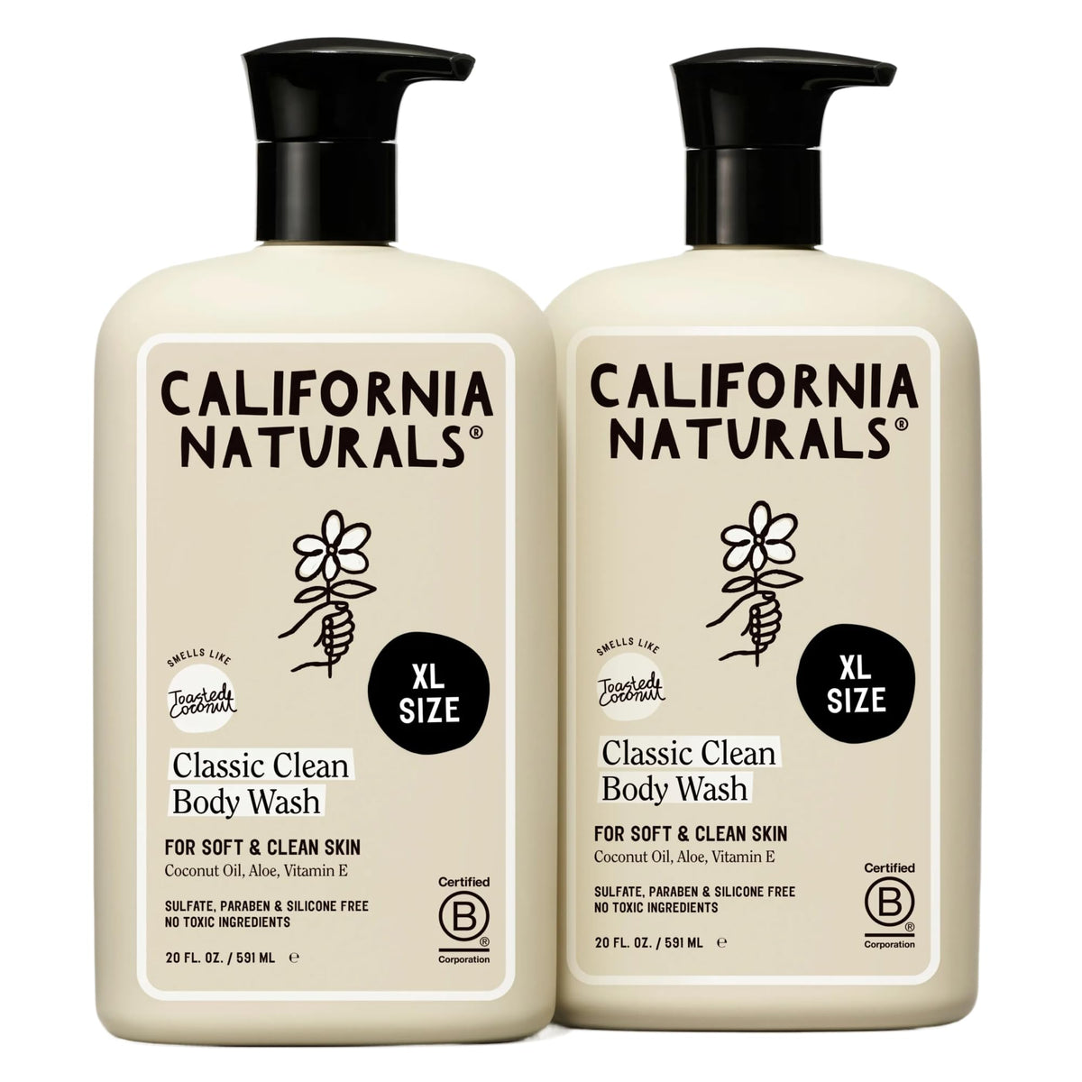 California Naturals Classic Clean bottle with pour for daily refreshing cleansing.