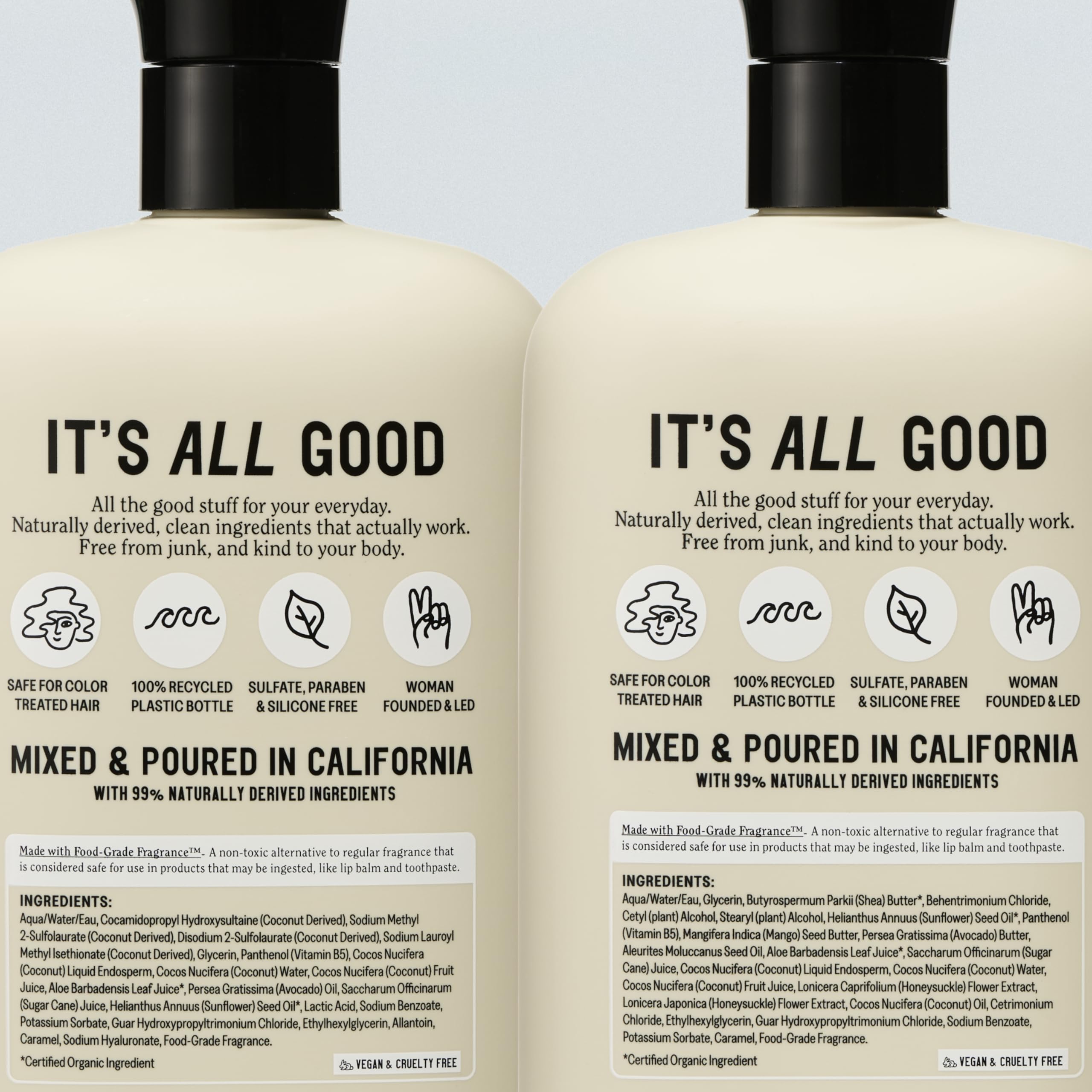 California Naturals conditioner application on wet hair