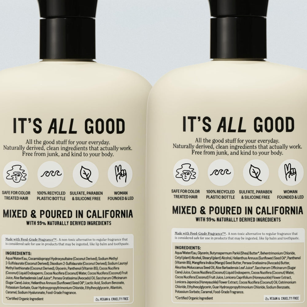 California Naturals conditioner application on wet hair