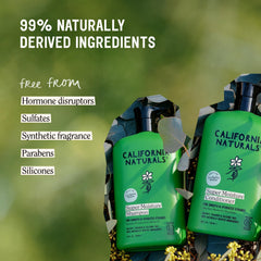 California Naturals Eucalyptus Breeze Conditioner bottle pour for smoothing detangling