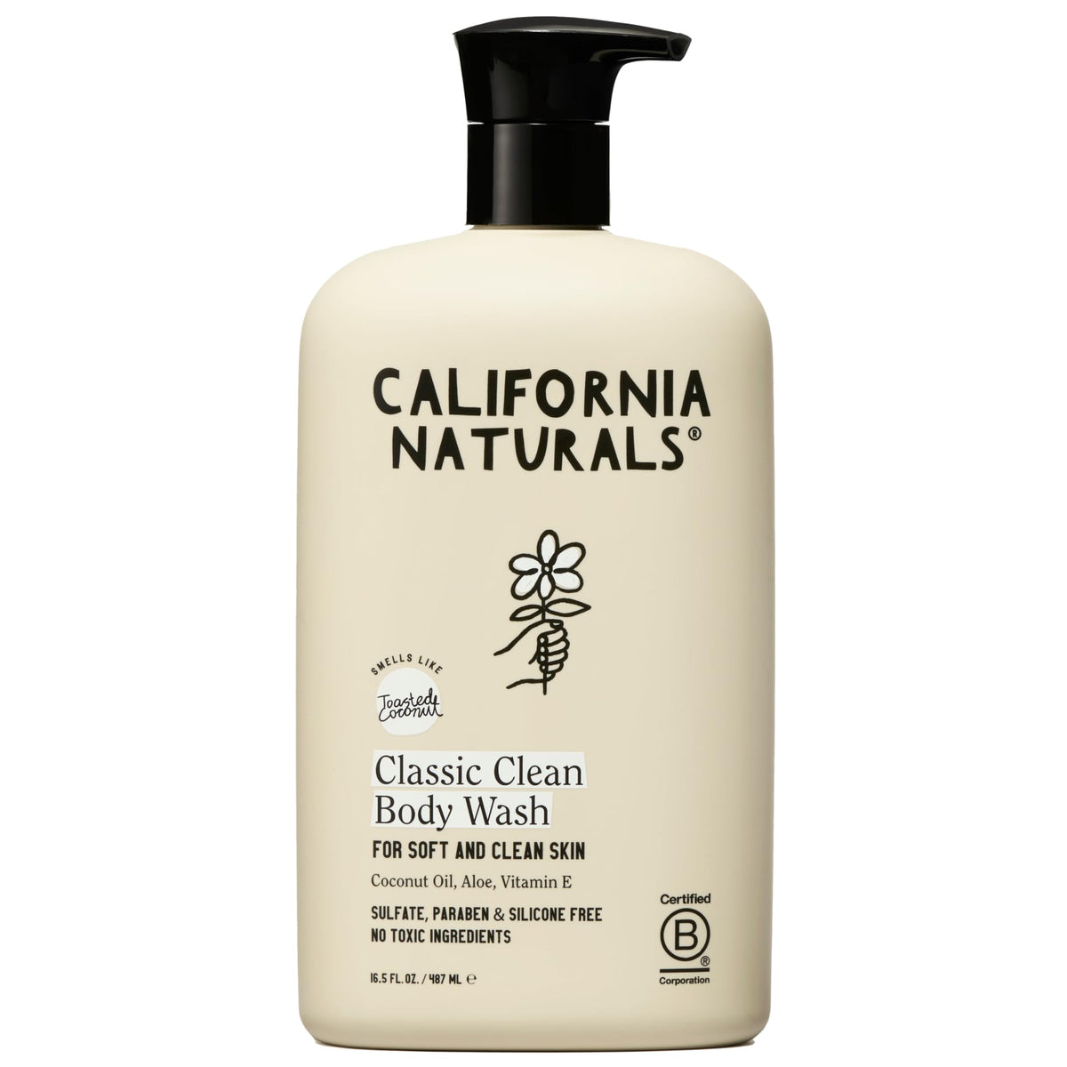 California Naturals gel de ducha con coco limpia suavemente dejando la piel fresca