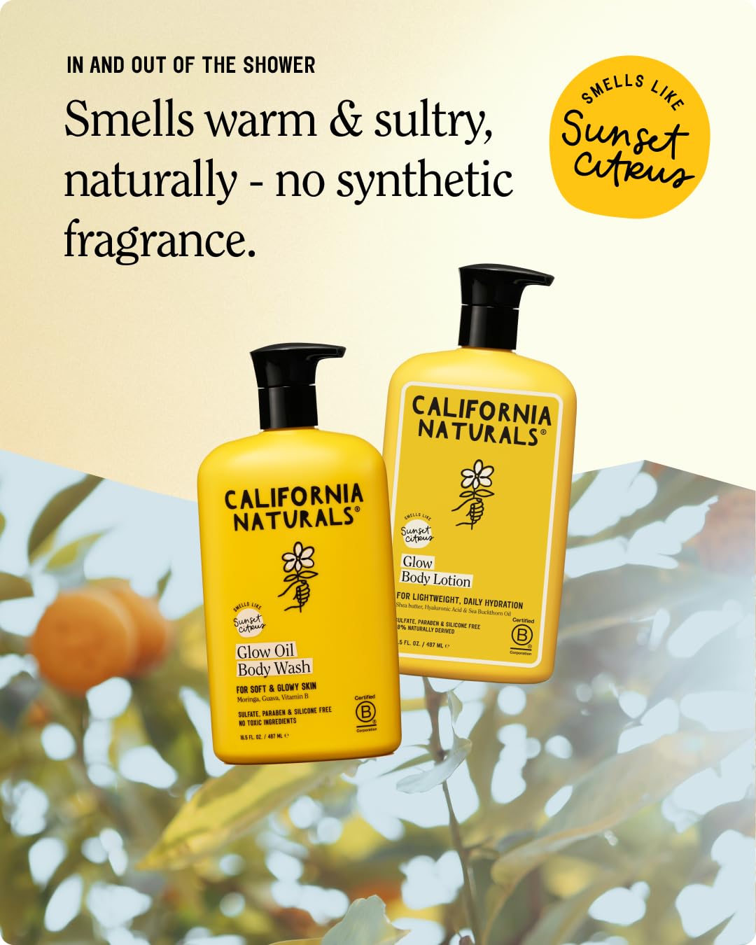 California Naturals Glow certificado vegan y libre de crueldad