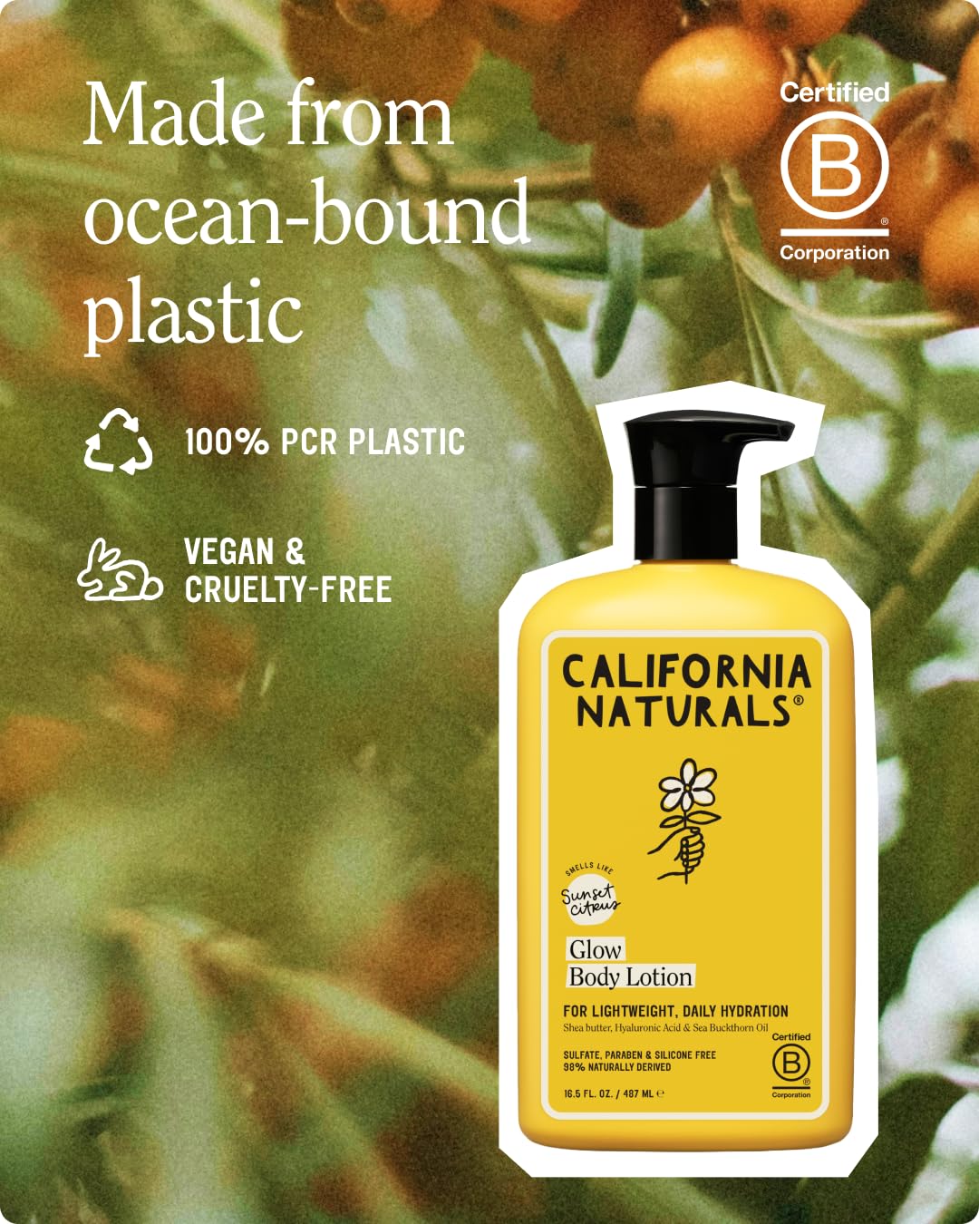 California Naturals Glow protege la barrera cutánea y suaviza la piel