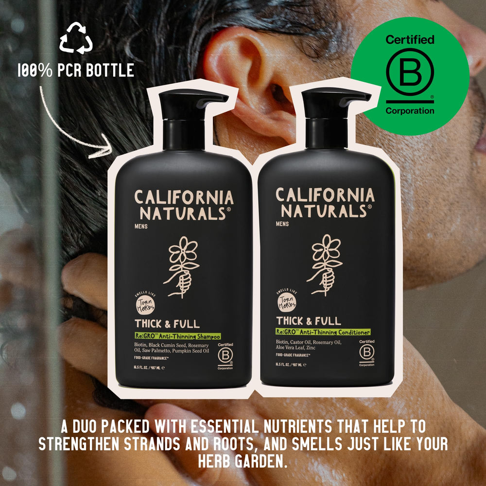 California Naturals Re:GRO biotin and castor oil strengthen hair