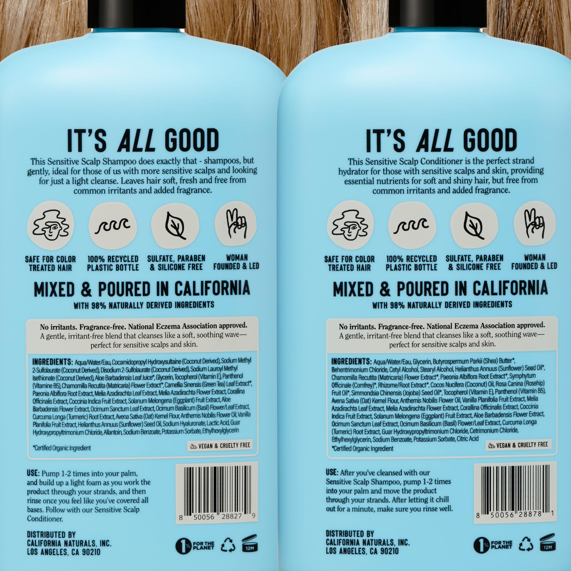 California Naturals sello vegano y libre de crueldad, compra consciente.