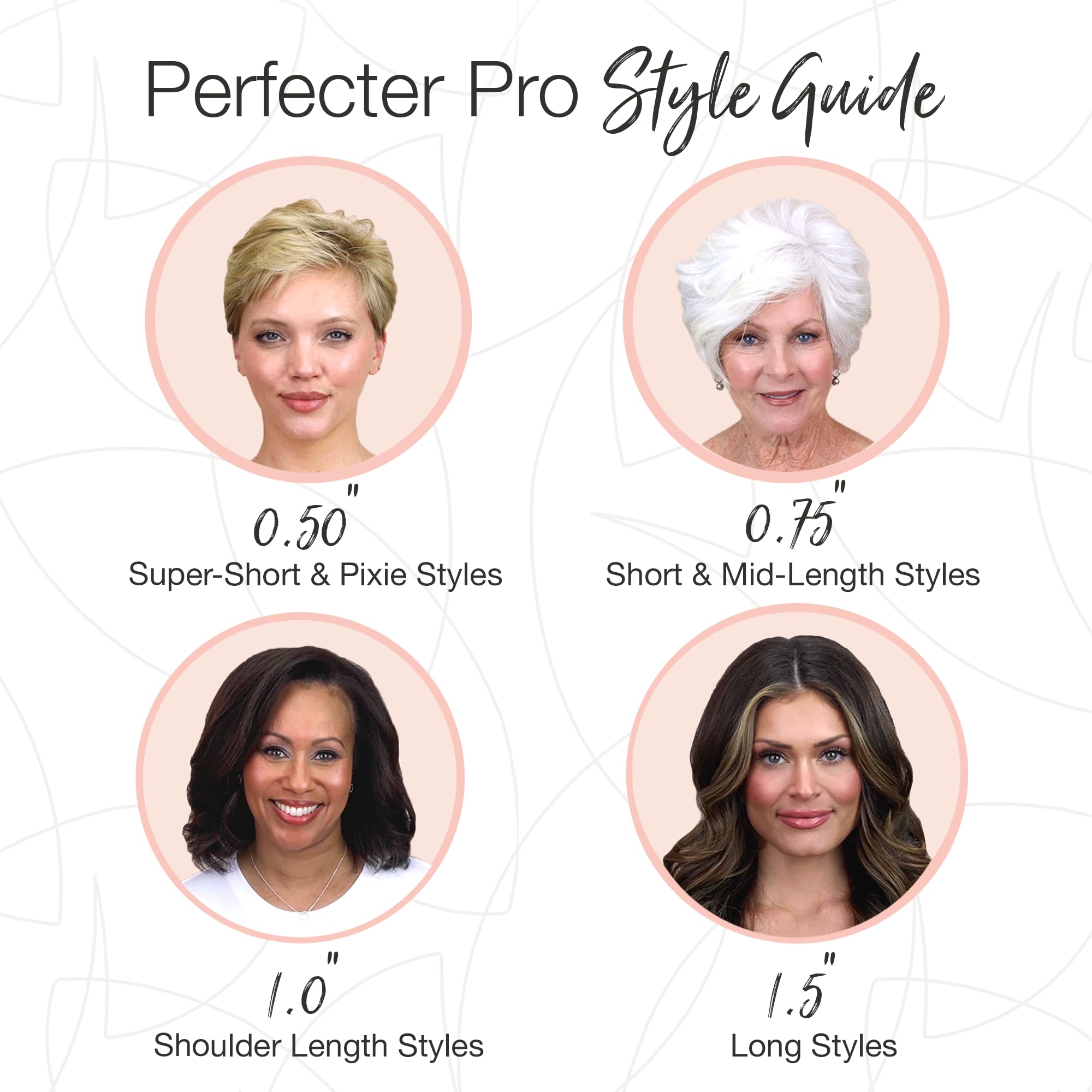 Calista Perfecter Pro four sizes image illustrating barrel options for different lengths