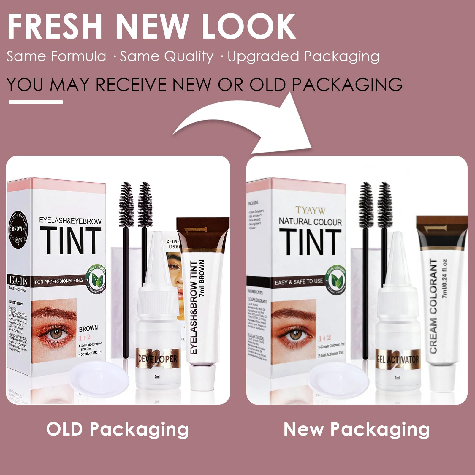 Callmynm Lash Color Kit applicator brush ready for precise at-home dye.