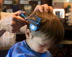 Calming Clipper 9-comb set offers lengths from 0.5 to 1.5 inches