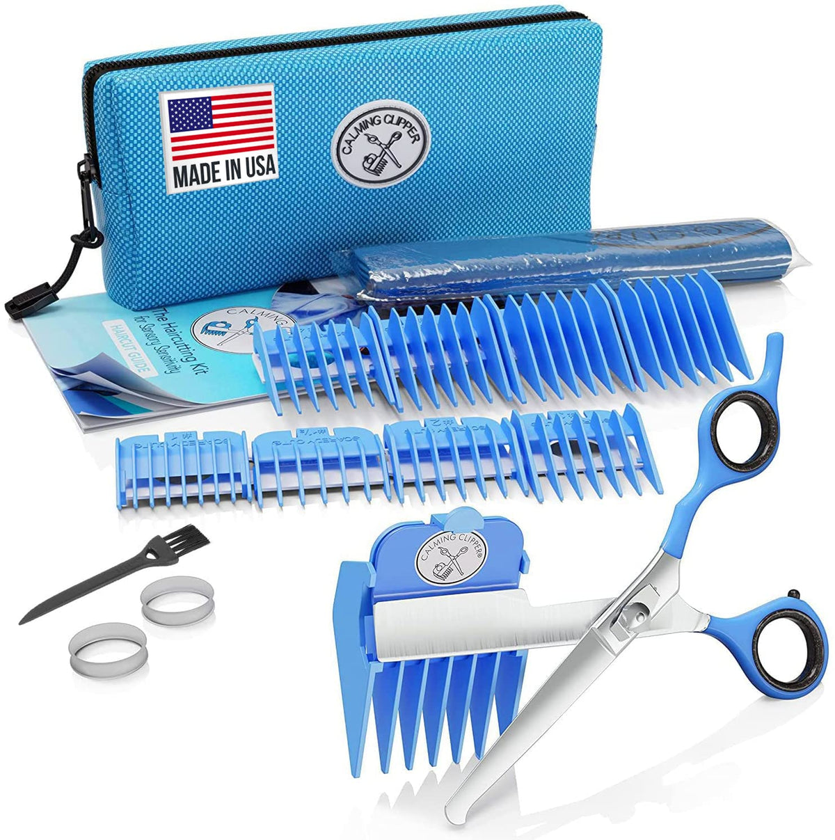 Calming Clipper main view shows silent design for stress-free haircuts.