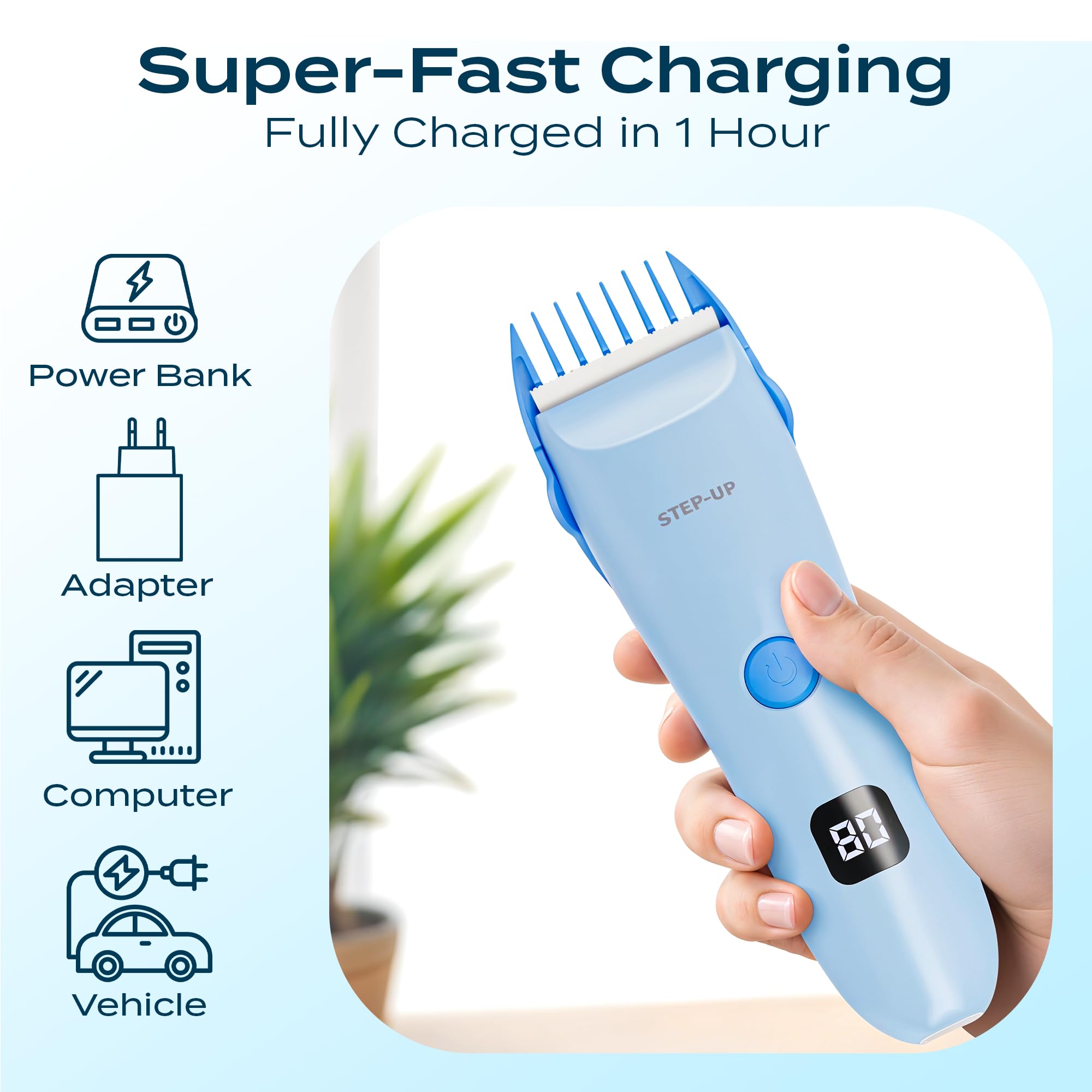 CALMING CLIPPER Step-Up compatible with Silent Haircutting Kit for Children