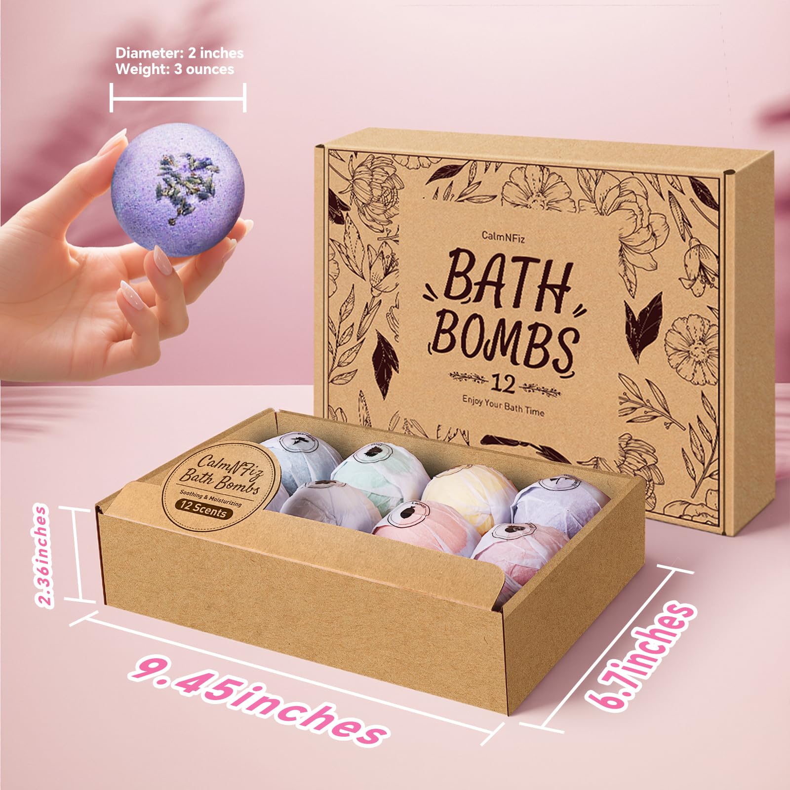 CalmNFiz blue scraper included helps remove plastic wrap easily