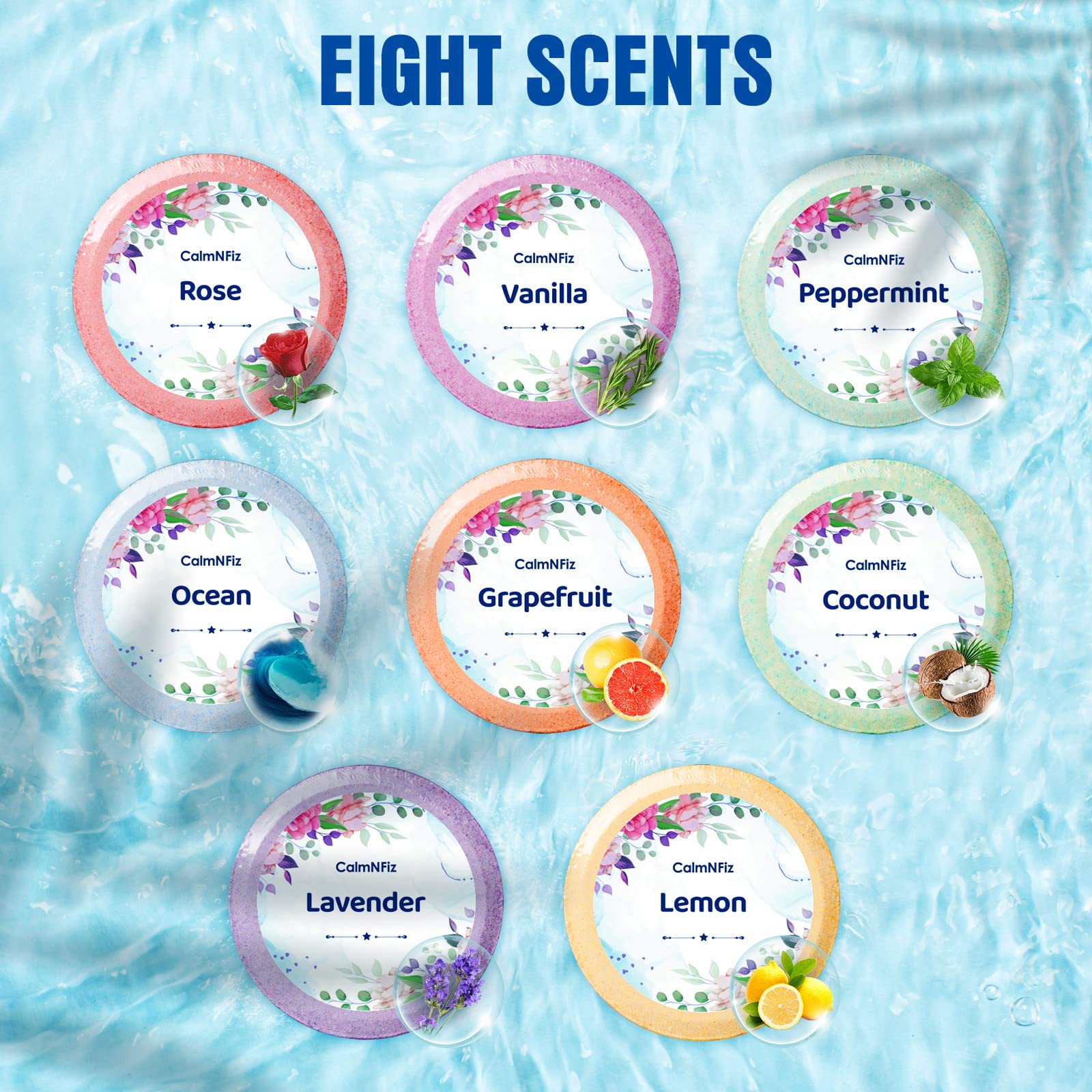 CalmNFiz Grapefruit shower steamer pack for bright mood lift