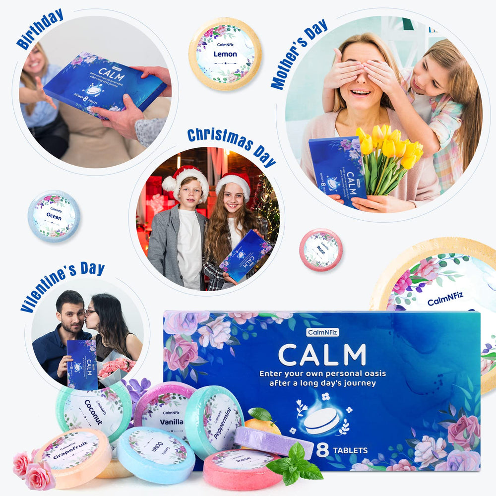 CalmNFiz Lemon shower steamer pack for uplifting energy and clarity