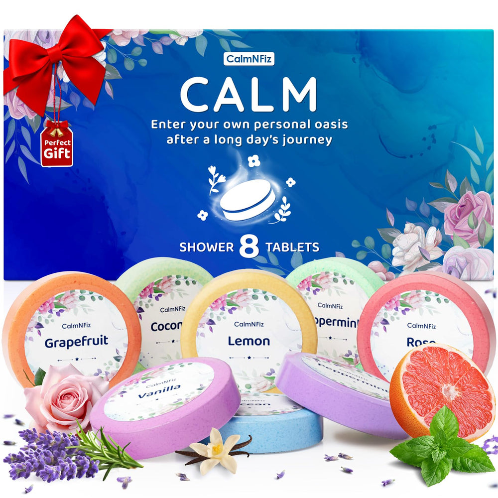 CalmNFiz Rose shower steamer pack for a calming morning ritual