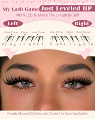 Calphdiar bottom lash clusters 5-8mm left outer for balanced lash line