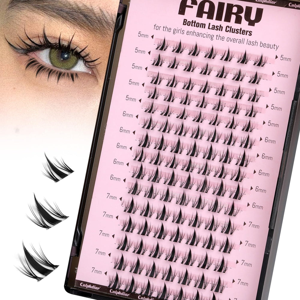 Calphdiar bottom lash clusters overview showing balanced natural look for daily wear