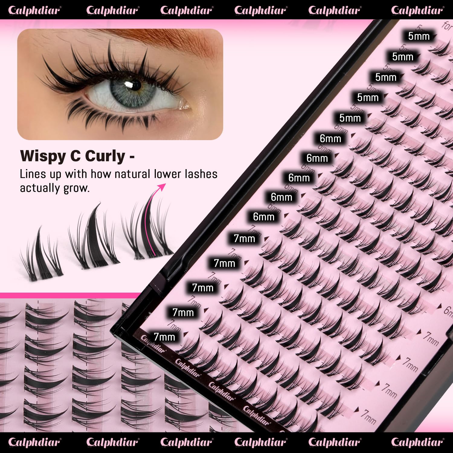 Calphdiar bottom lash clusters two-minute application enables quick enhancement