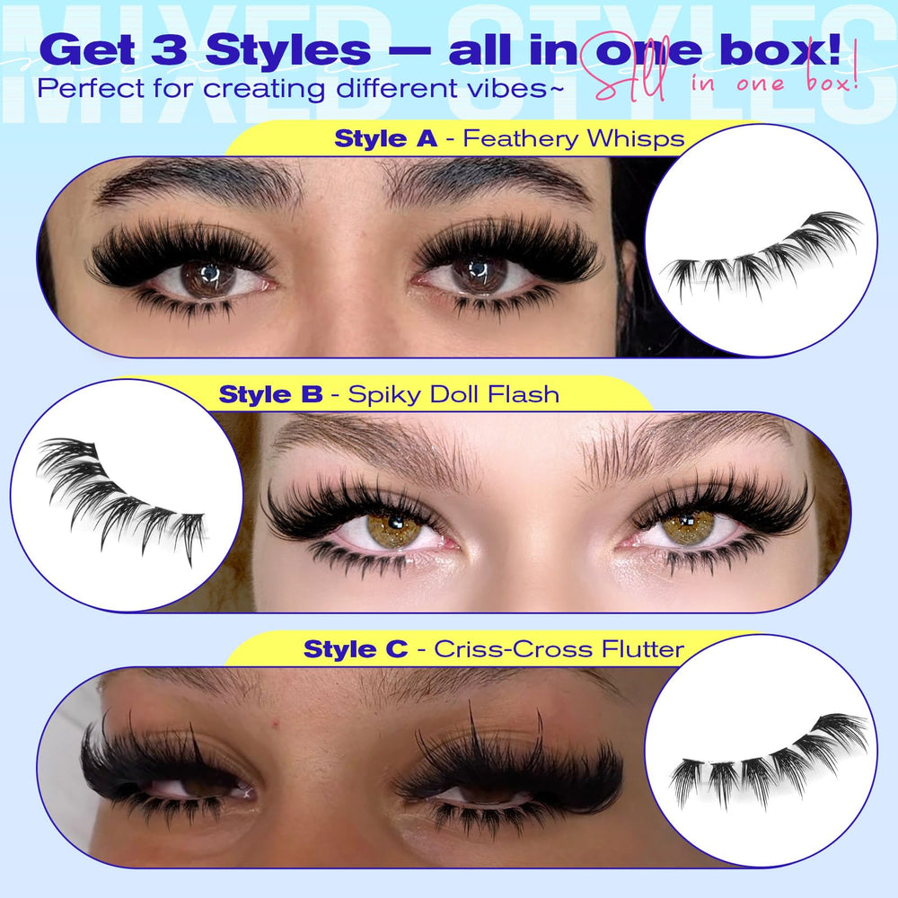 Calphdiar bottom lash extensions soft feather band look natural and comfortable.