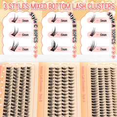 Calphdiar three-styles pack enables versatile lower lash designs for events.