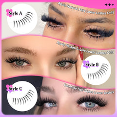 Calphdiar bottom lashes manga 7mm adds balanced length and drama