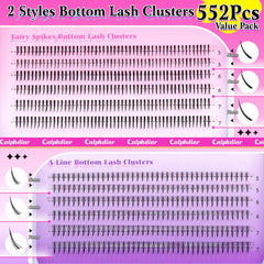 Calphdiar bottom lashes natural 5mm feather-light band for subtle eye definition