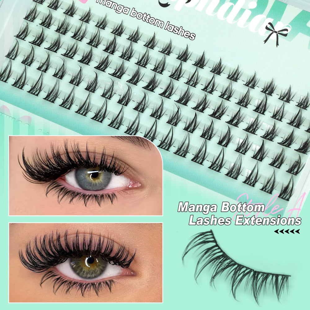 Calphdiar ultra-thin-band bottom lashes blend with real lashes