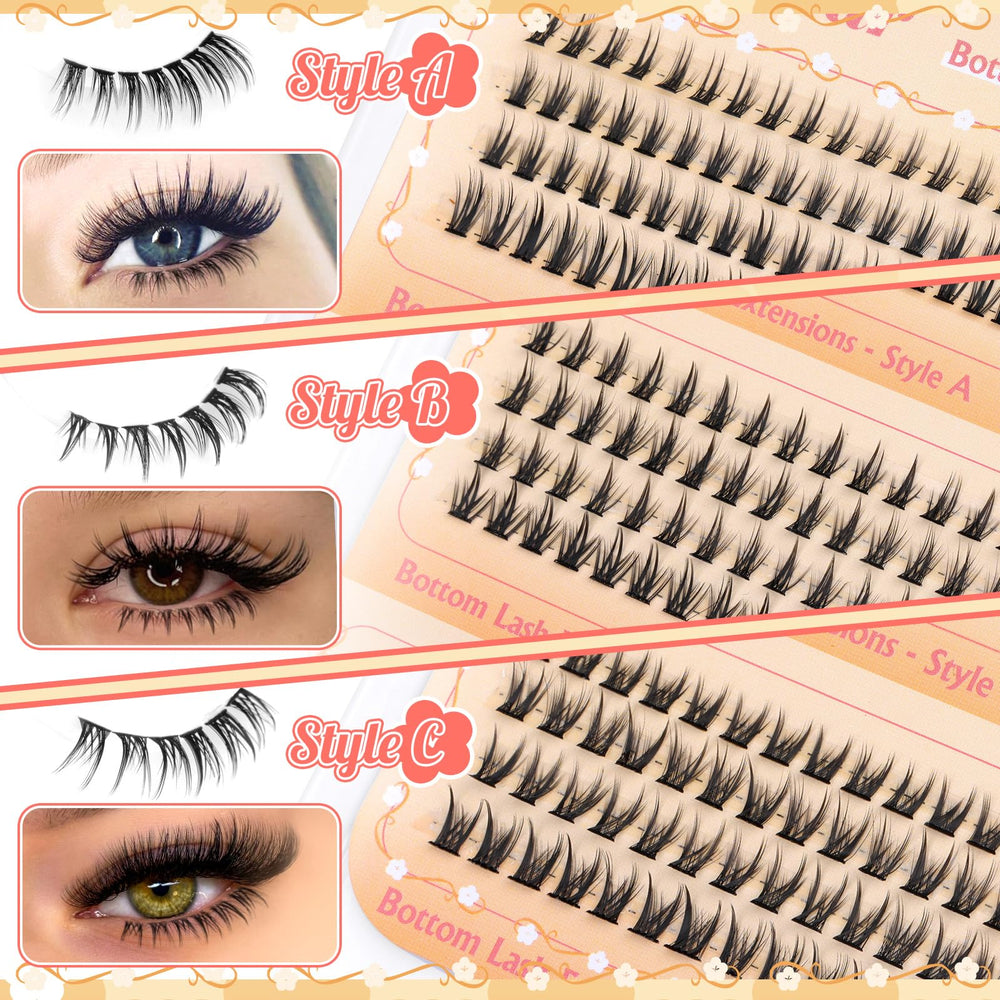 Calphdiar ultra-thin band lashes blend with natural lashes for seamless wear.