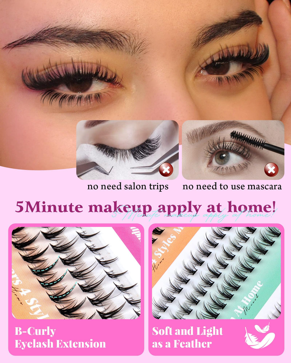 Calphdiar DIY bottom lashes application for easy at-home styling.