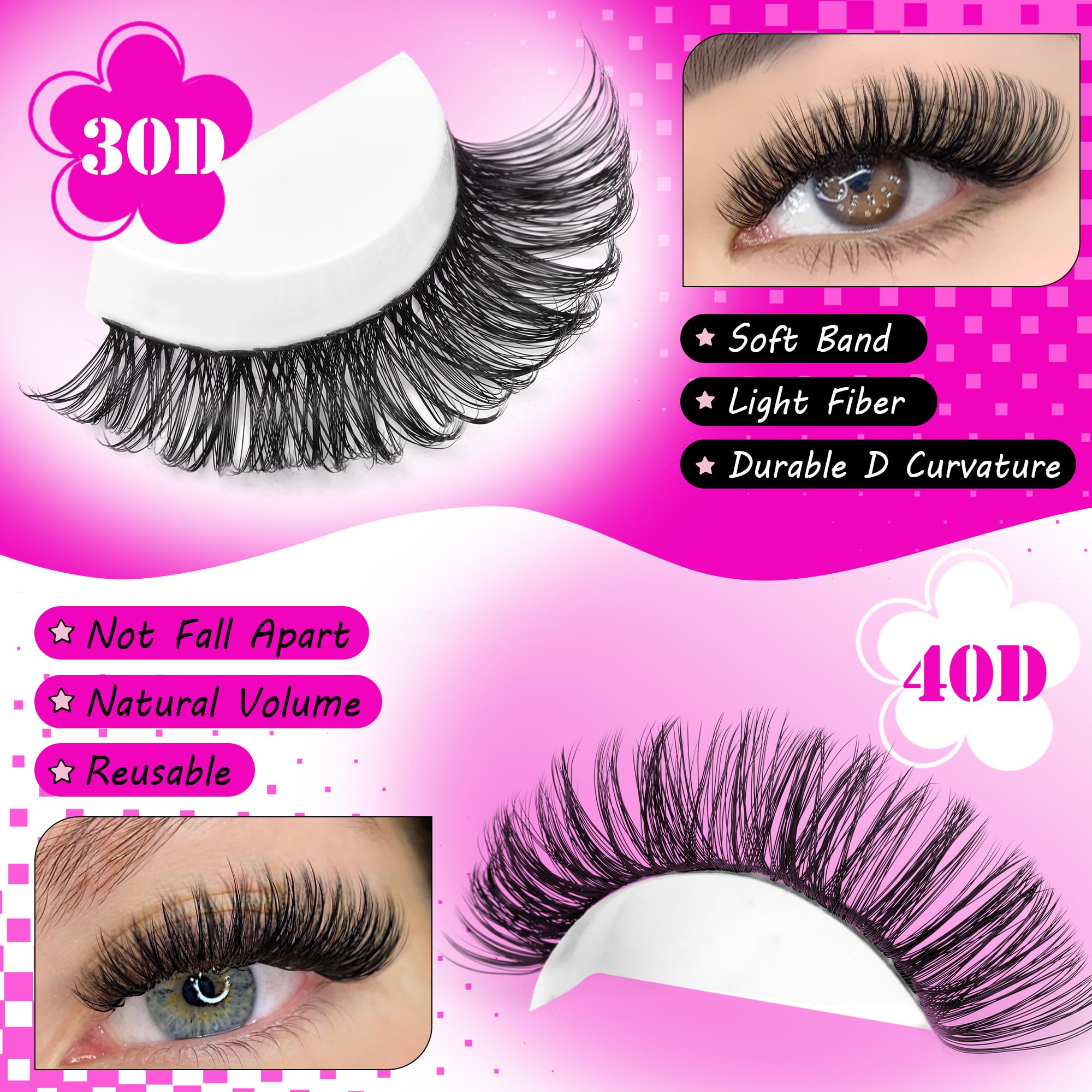 Calphdiar DIY lash extensions kit supports a 3-step look at home.