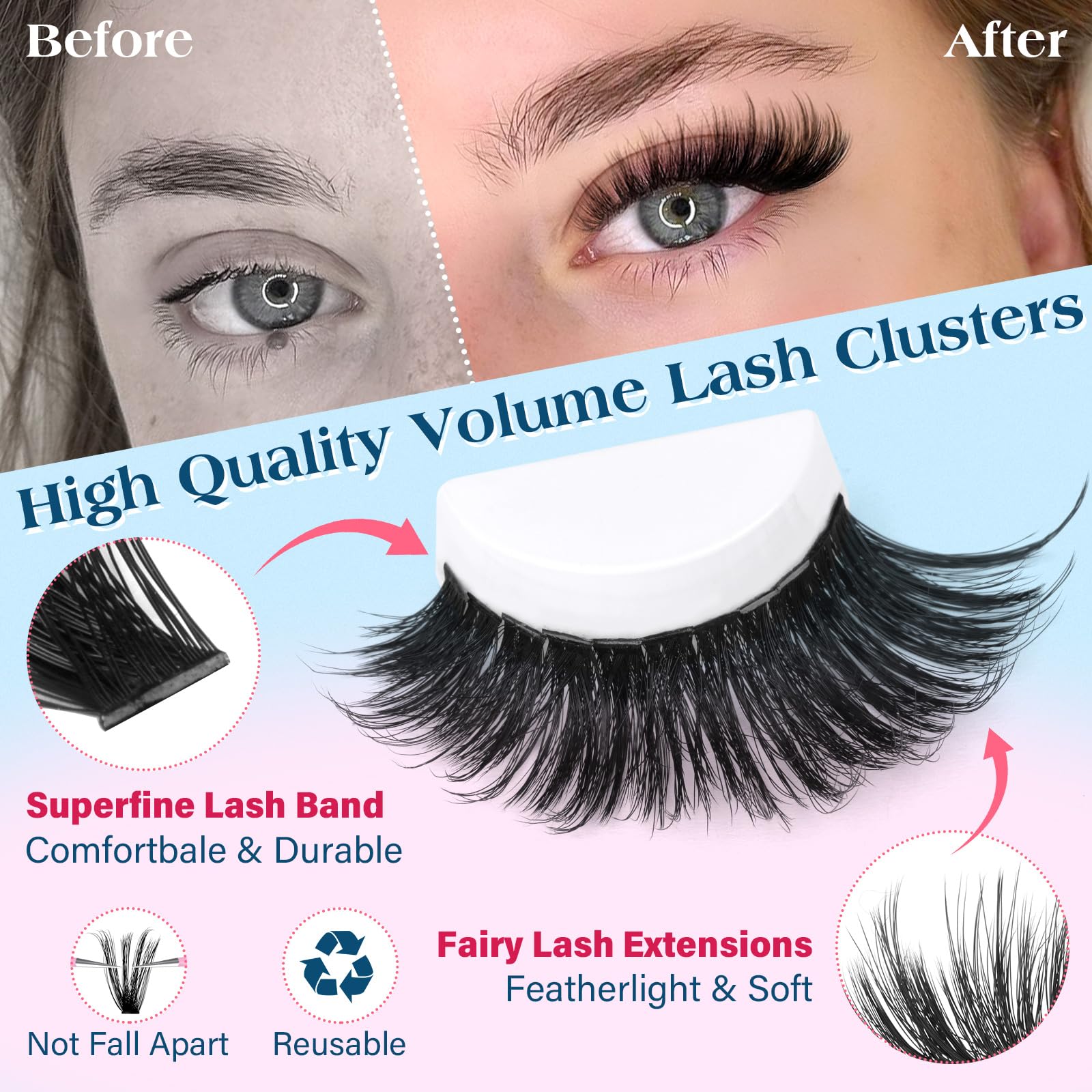 Calphdiar DIY lash extensions kit for customizable length and volume at home.