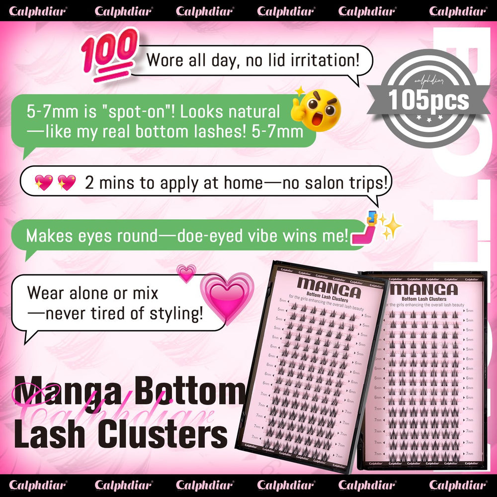 Calphdiar beginner-friendly bottom lashes are easy to apply and mess-free.