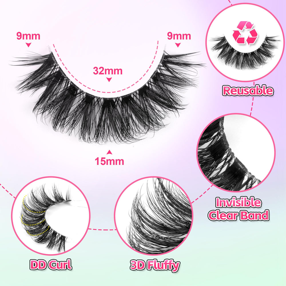 Calphdiar faux mink fiber lashes feel lightweight and comfortable.