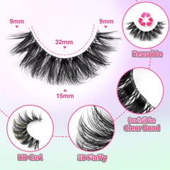Calphdiar faux mink fiber lashes feel lightweight and comfortable.