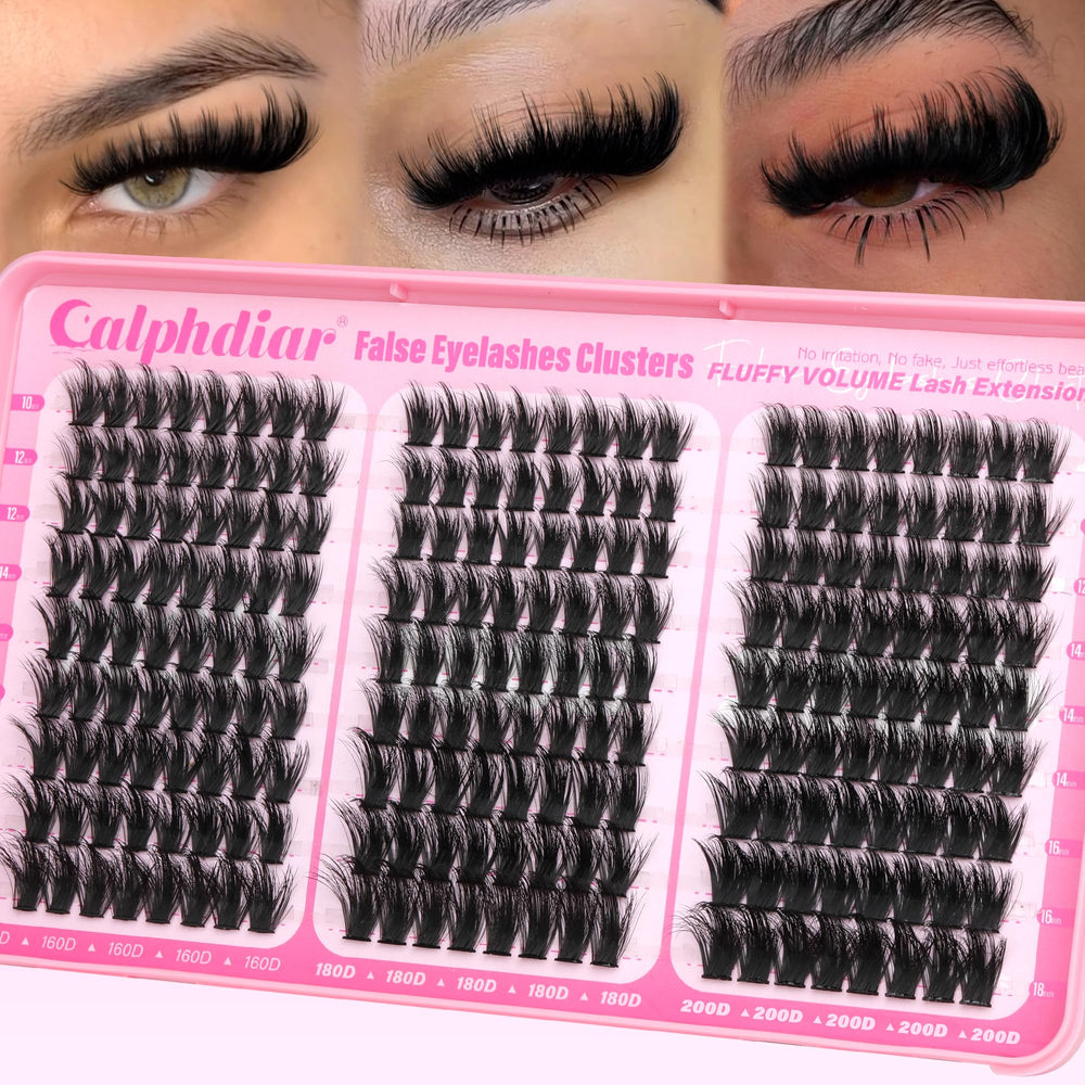 Calphdiar fluffy lash clusters collection — soft, airy volume for versatile lash looks.