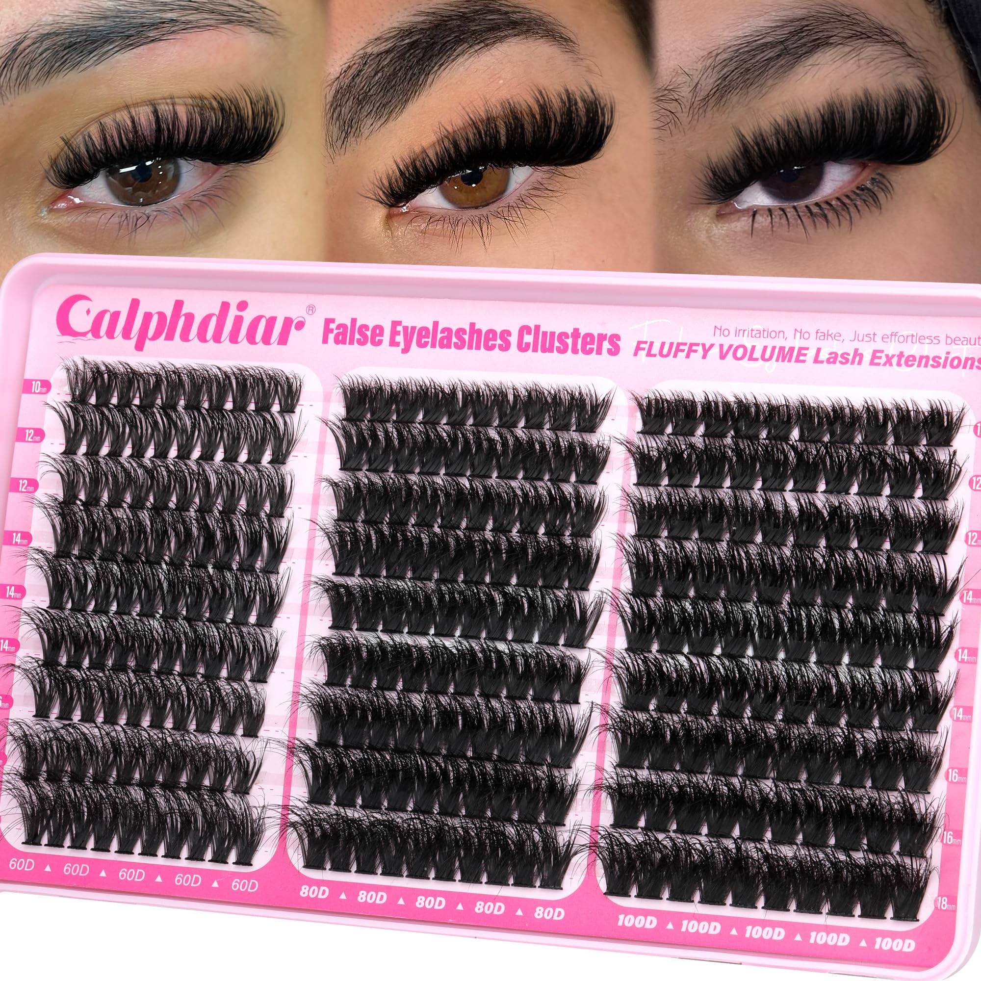 Calphdiar fluffy volume lash clusters 270pcs for customizable looks