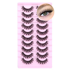 Calphdiar fluffy wispy 3D lashes add soft volume.