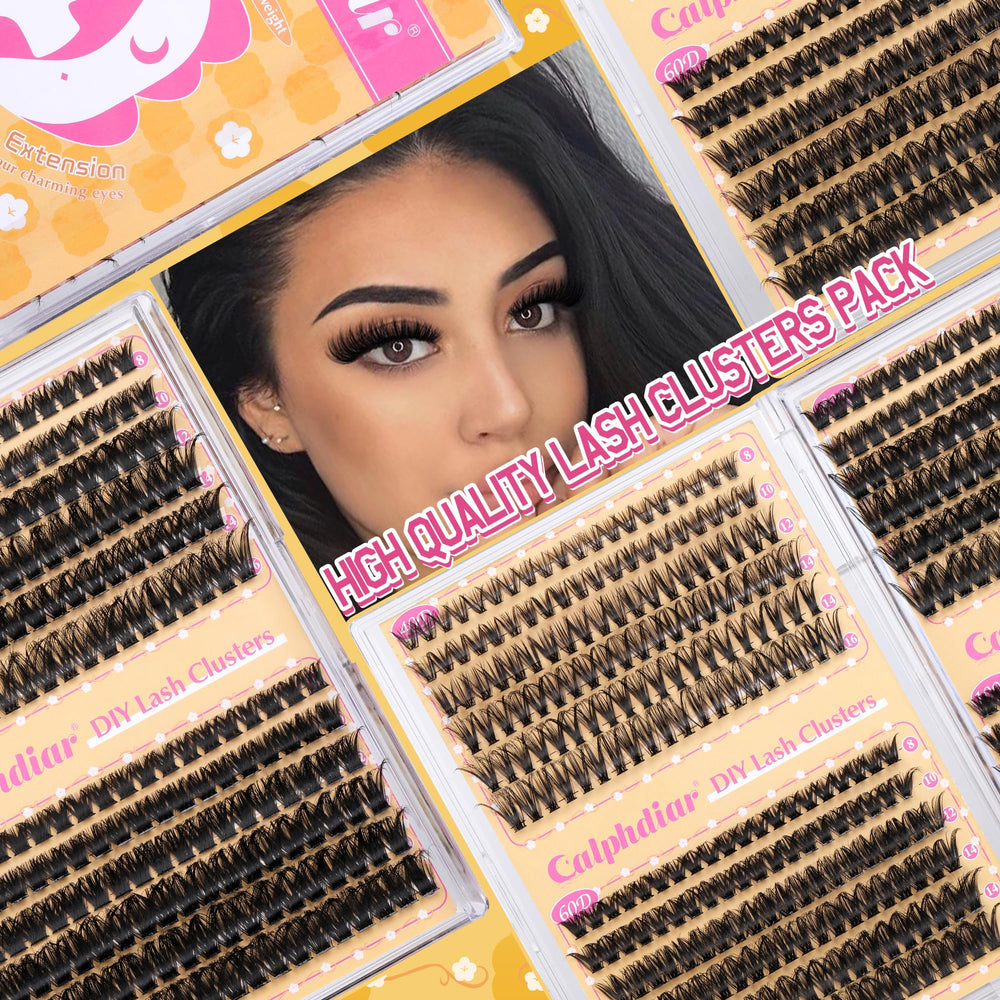 Calphdiar lash clusters at-home salon look for bold lashes.