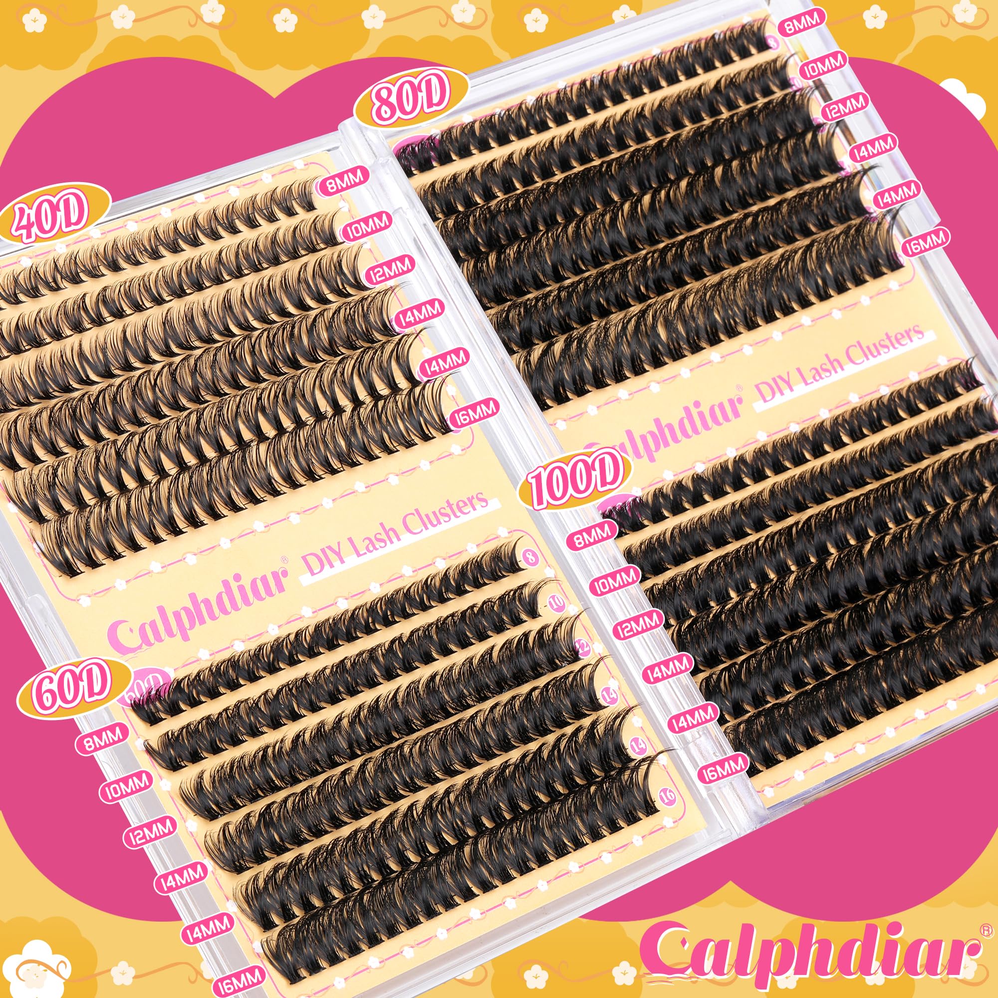 Calphdiar lash clusters wispy lashes for subtle everyday enhancement.
