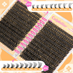 Calphdiar lashes clusters lightweight mink-like fiber, skin-friendly