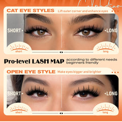 Calphdiar Manga Lash Clusters 12mm length opens the eyes subtly