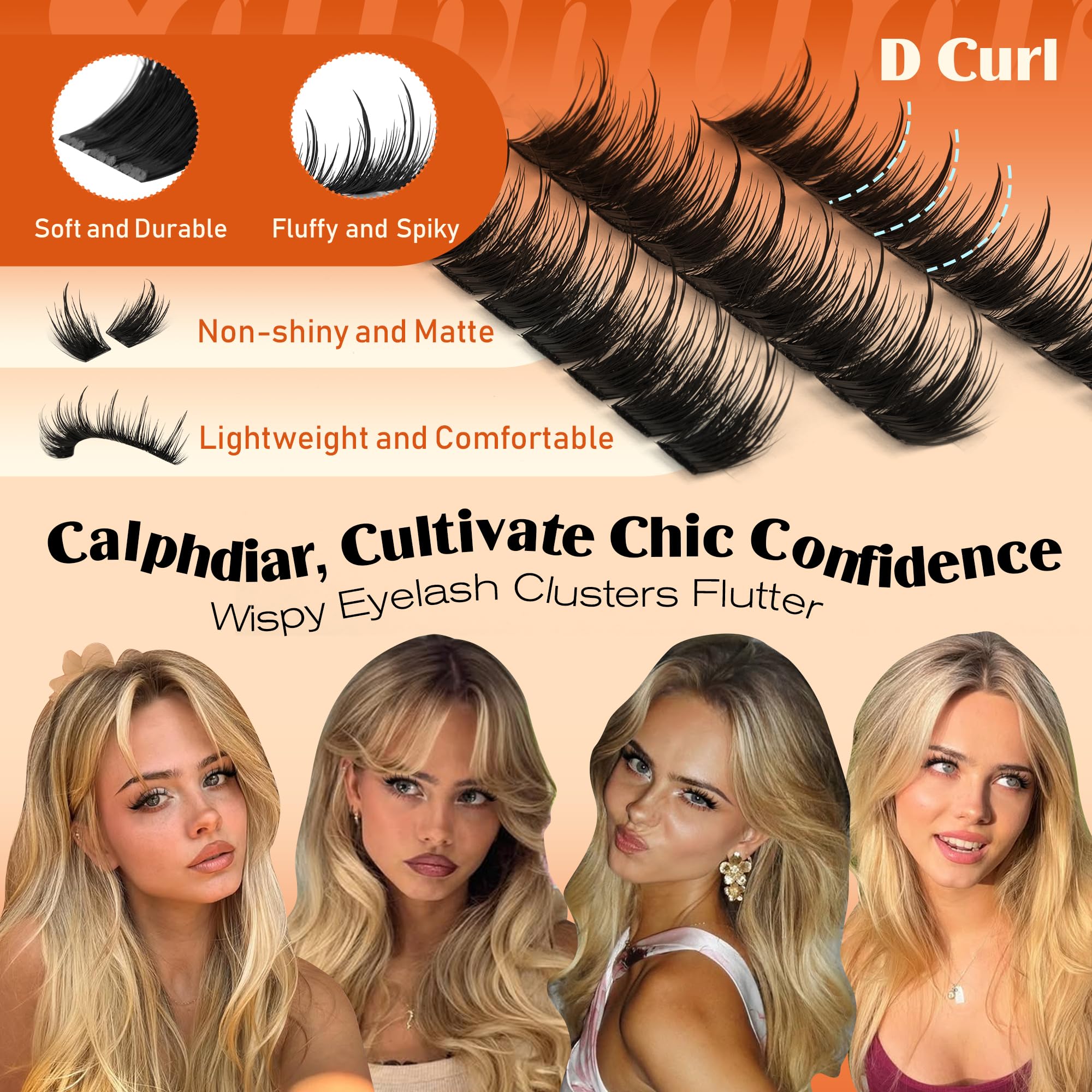 Calphdiar Manga Lash Clusters 16mm length for bold impact
