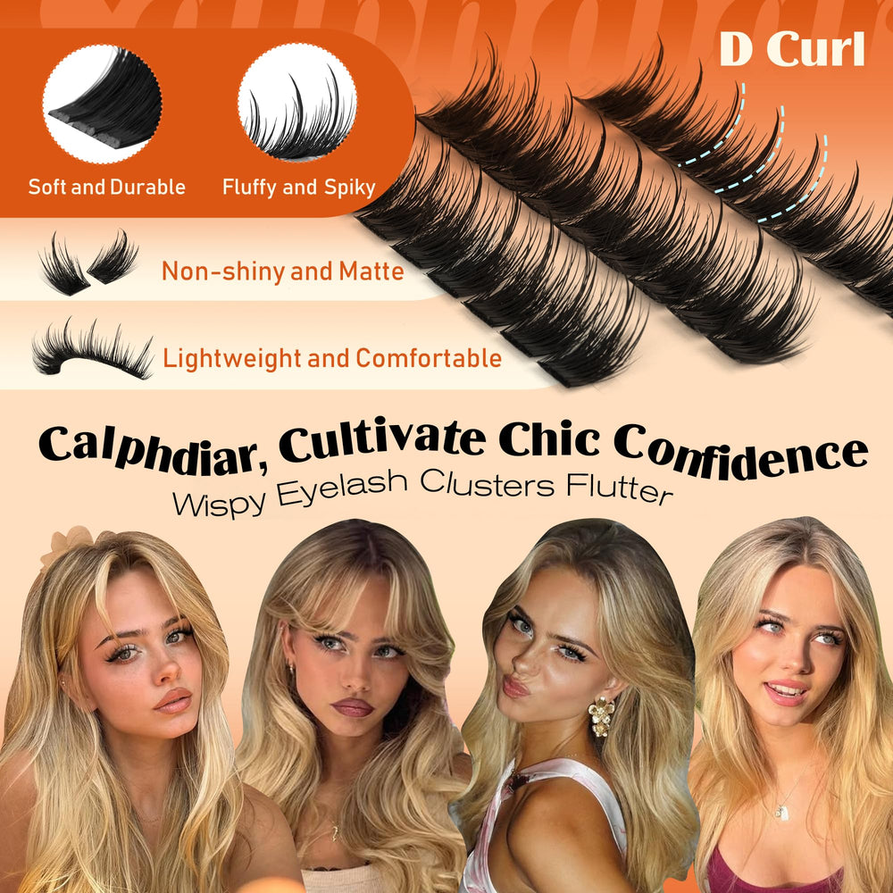 Calphdiar Manga Lash Clusters 16mm length for bold impact