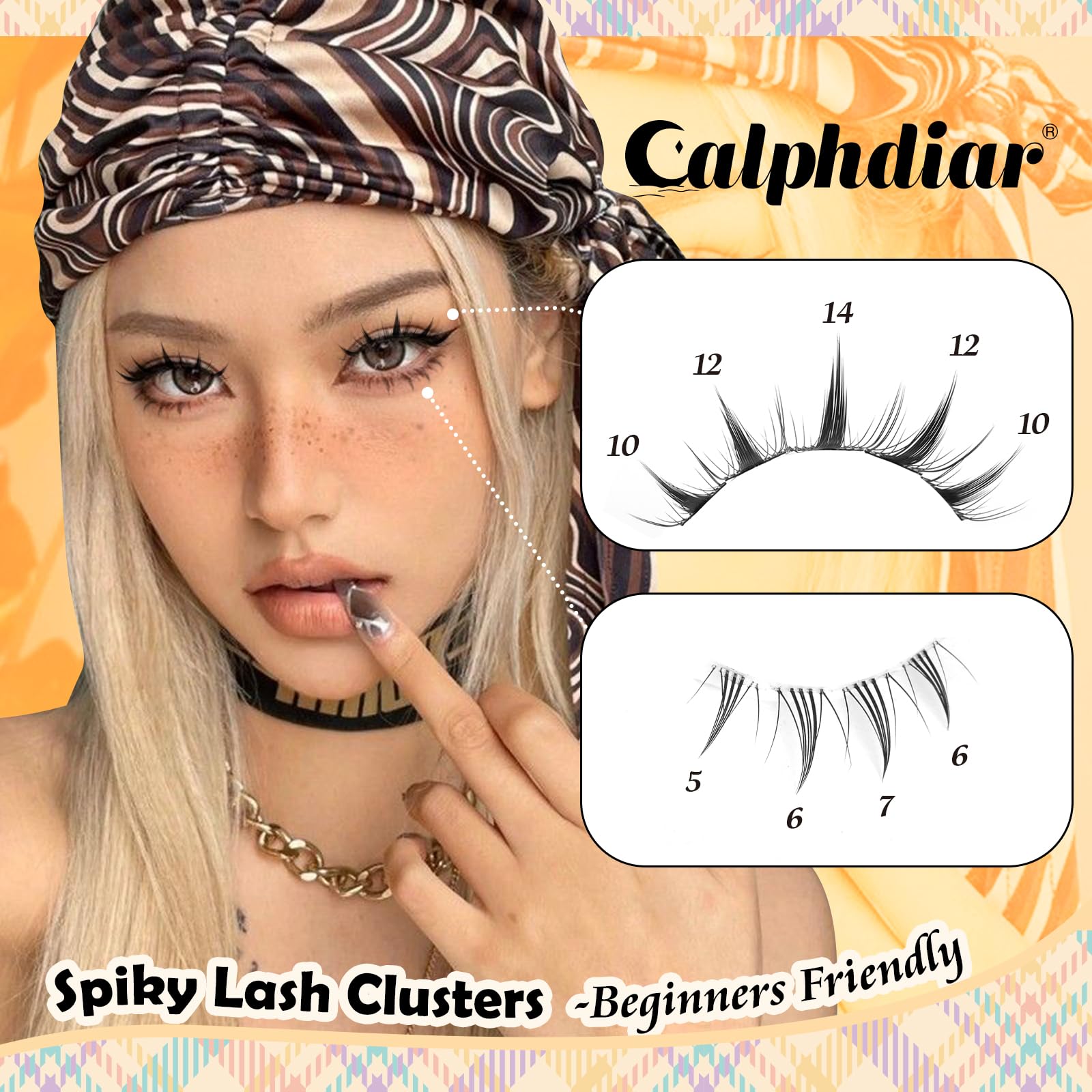 Calphdiar Manga Lash Clusters featuring 10-14mm lengths for effortless application