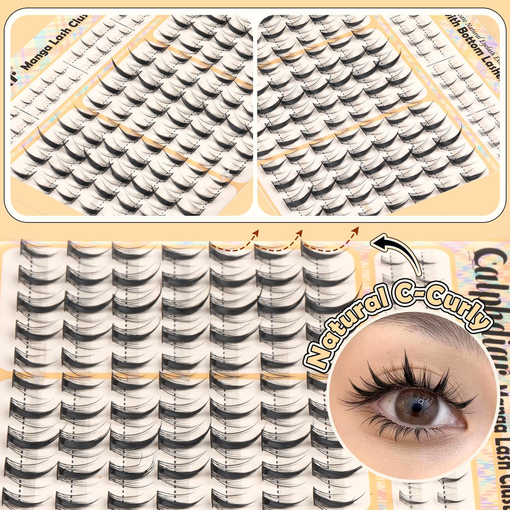 Calphdiar Manga Lash Clusters include bottom lashes for full lash effect