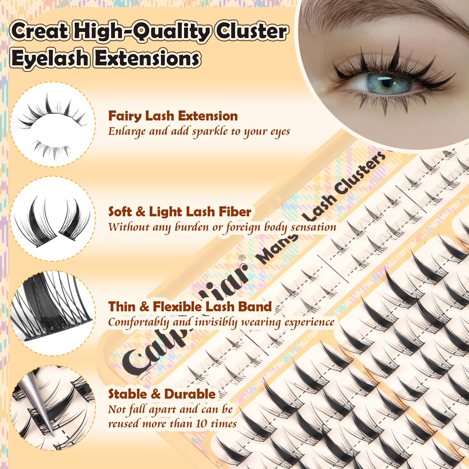Calphdiar Manga Lash Clusters enable quick 2-minute glamour on busy mornings
