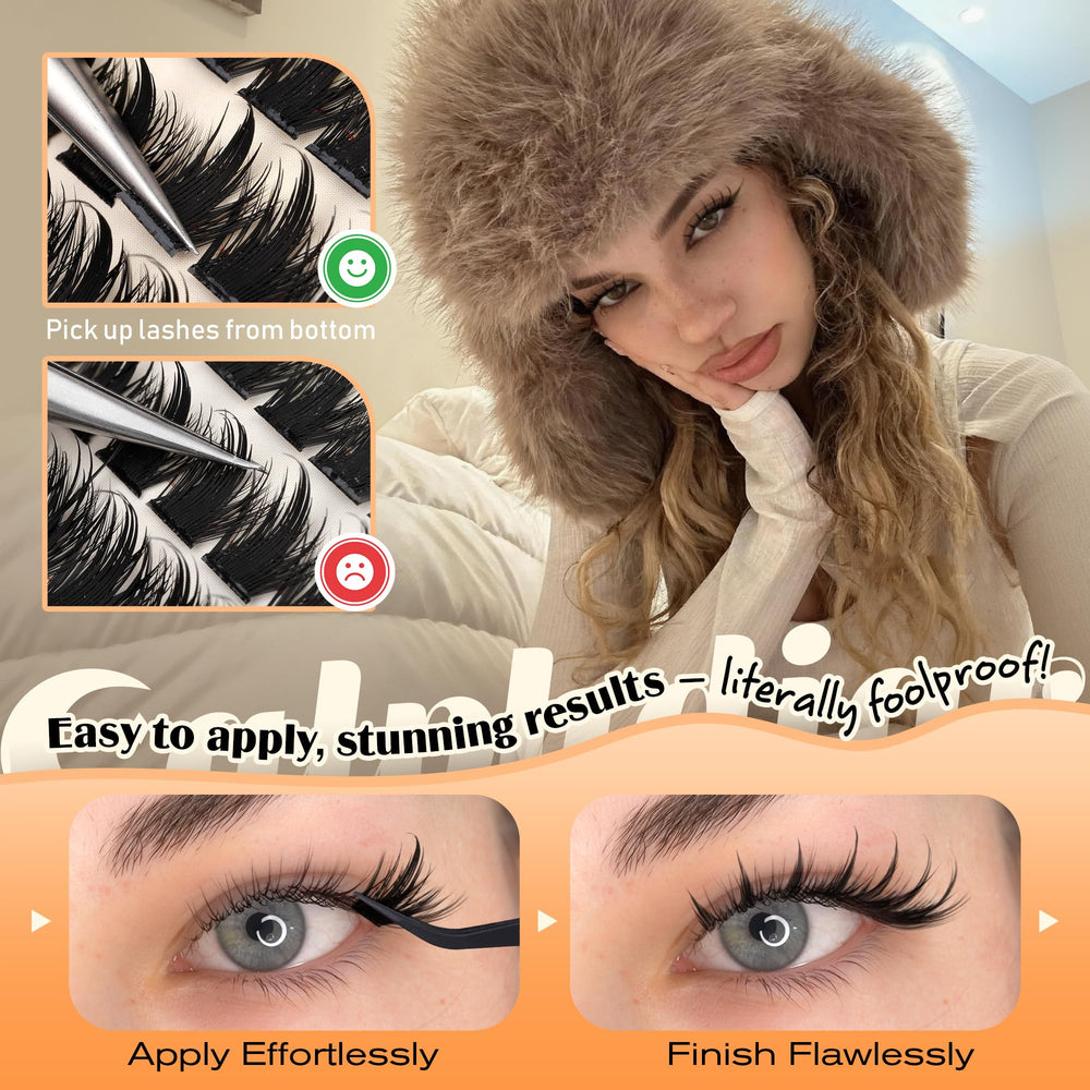 Calphdiar Manga Lash Clusters easy-application steps suitable for beginners