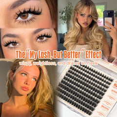 Calphdiar Manga Lash Clusters open-eye 12mm enhances brightness and eye openness