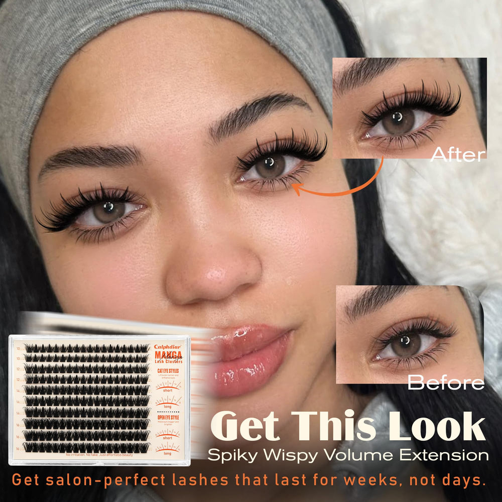 Calphdiar Manga Lash Clusters soft matte finish for natural look