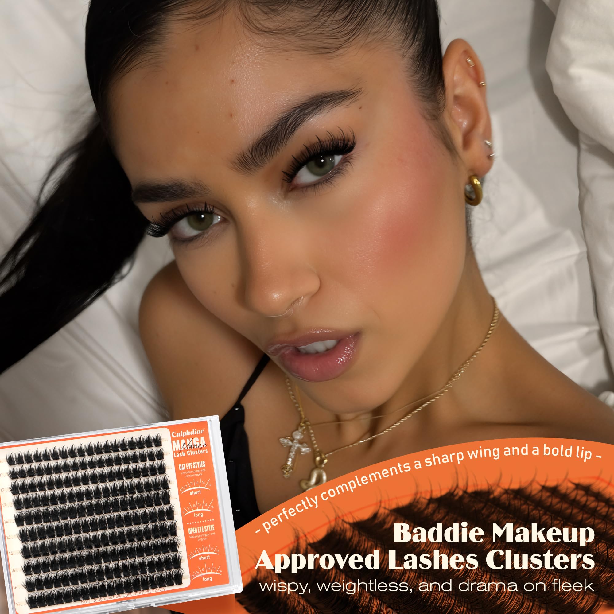 Calphdiar Manga Lash Clusters spiky texture adds dimension