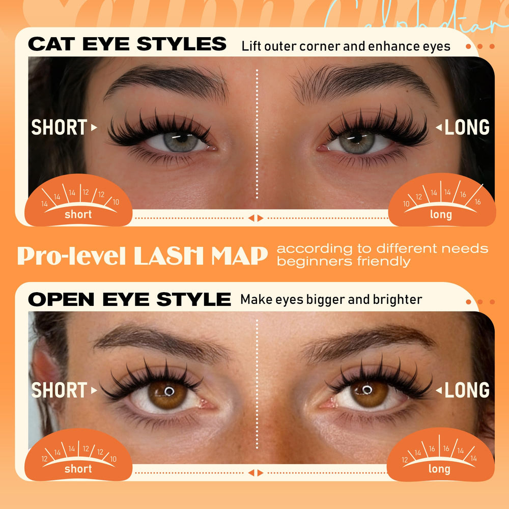 Calphdiar Manga Lash Clusters weightless faux mink for light comfort